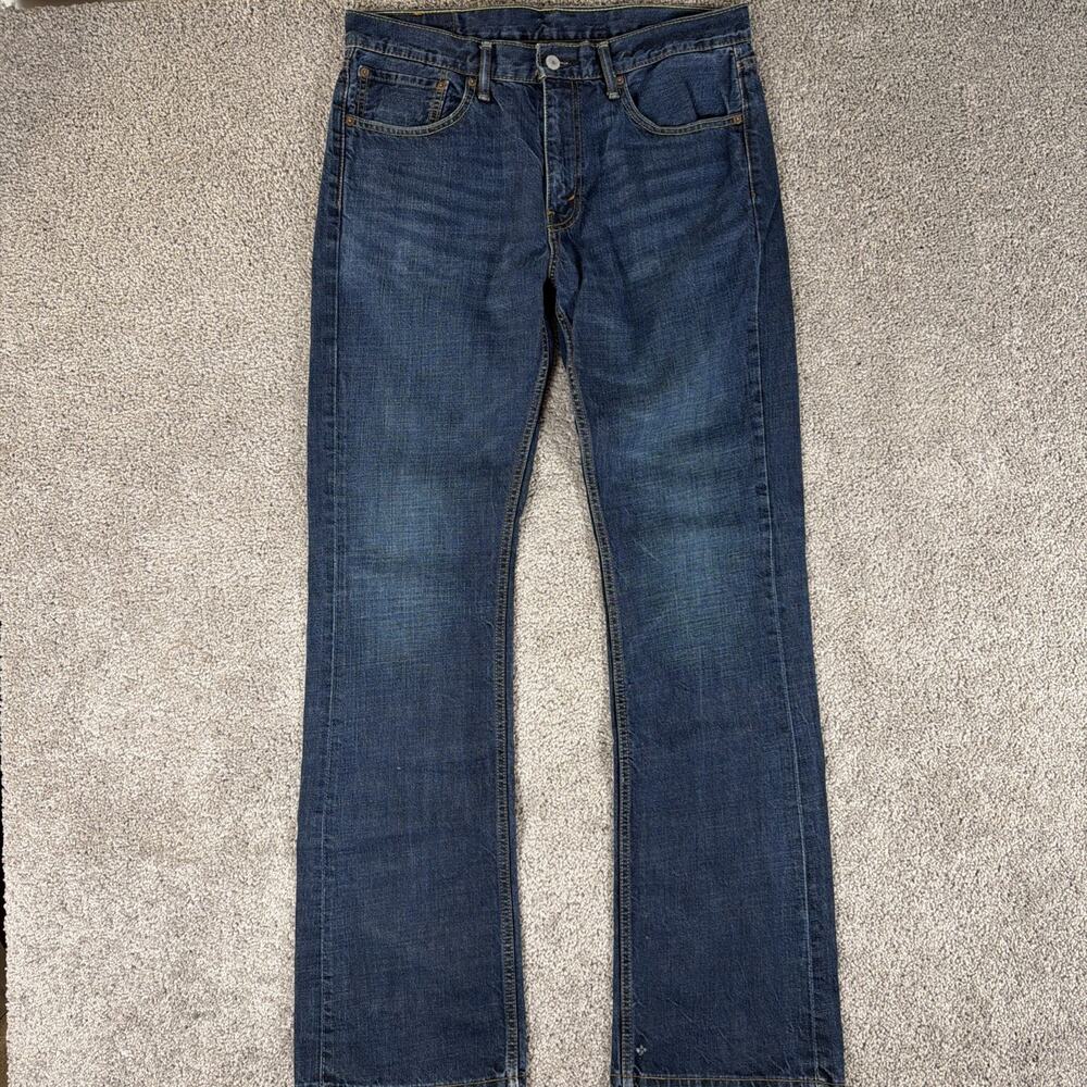 Levis 527 Jeans Men 34x34 Dark Wash Slim Bootcut Denim Western Y2K Honeycomb